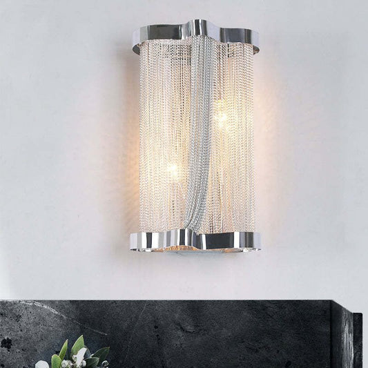 Ashley Aluminum Chain Tassel Wall Sconce - Lightings Menu