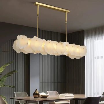 August Mordern marble Linear chandelier - Lightings Menu