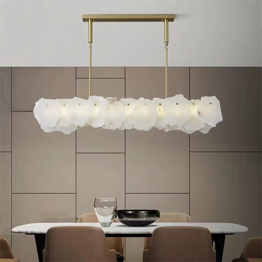 August Mordern marble Linear chandelier - Lightings Menu