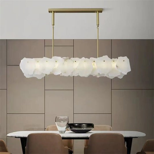 August Mordern marble Linear chandelier - Lightings Menu