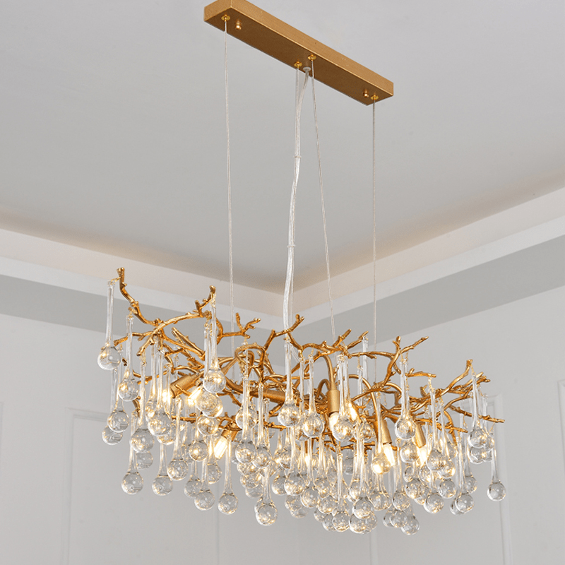 Avis Clear Crystal Branch Chandelier - Lightings Menu