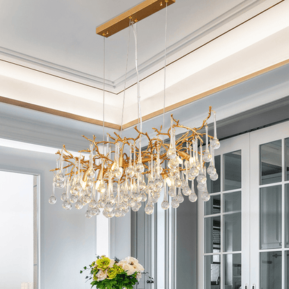 Avis Clear Crystal Branch Chandelier - Lightings Menu