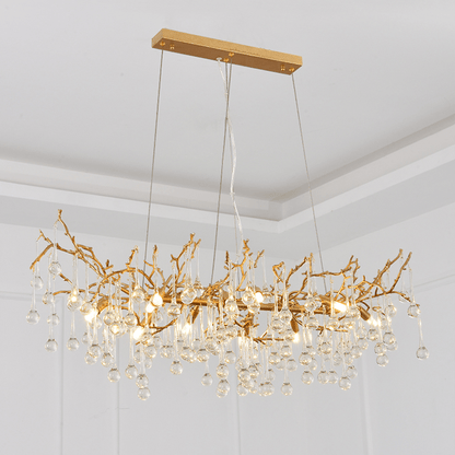 Avis Clear Crystal Branch Chandelier - Lightings Menu