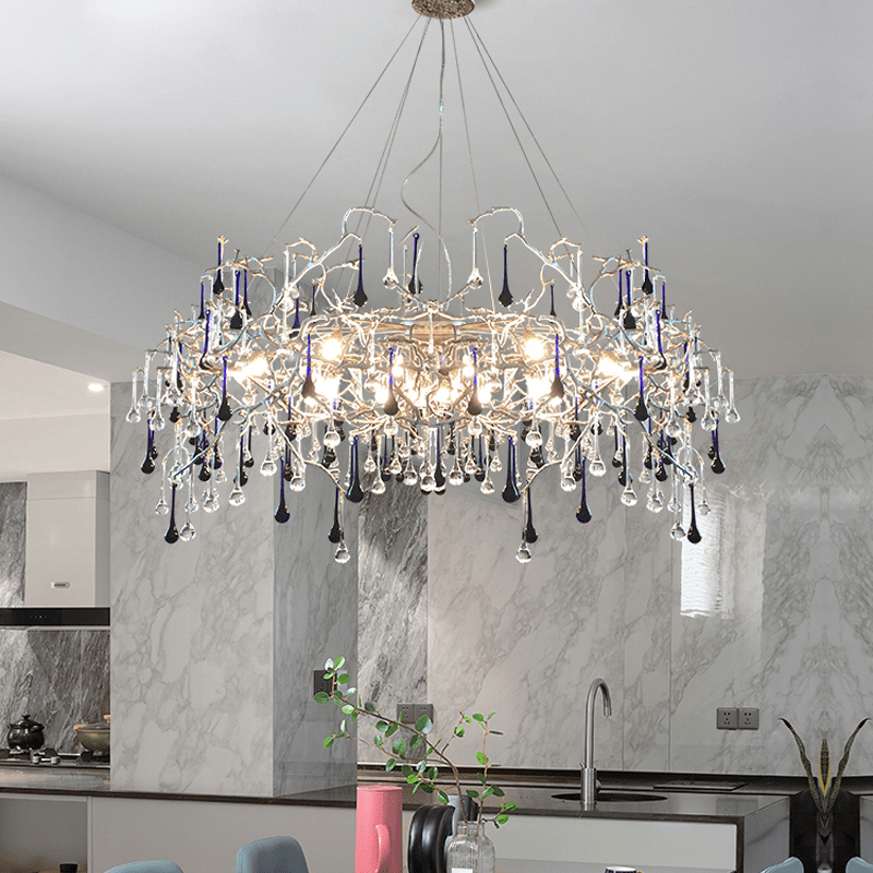 Avis Crystal Rain Branch Chandelier - Lightings Menu