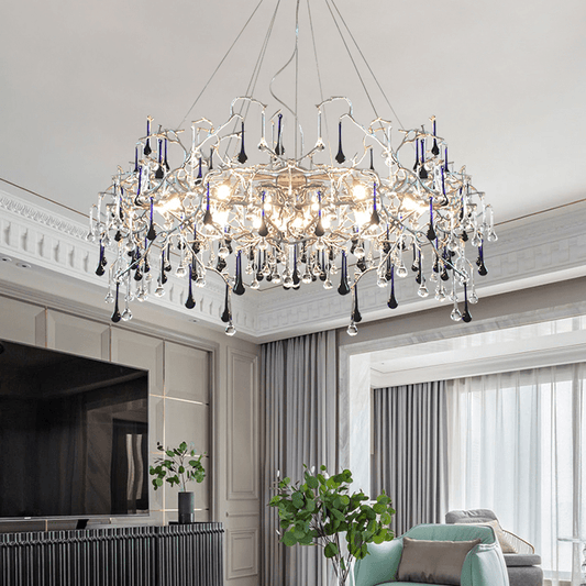 Avis Crystal Rain Branch Chandelier - Lightings Menu