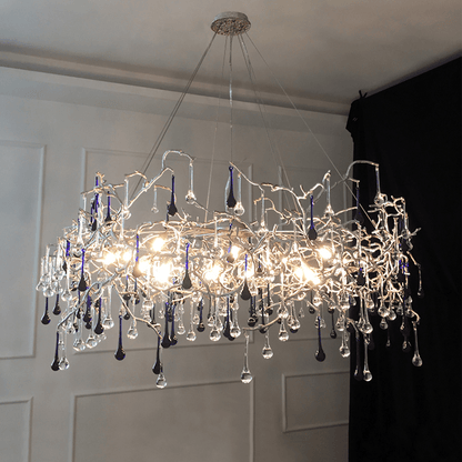 Avis Crystal Rain Branch Chandelier - Lightings Menu