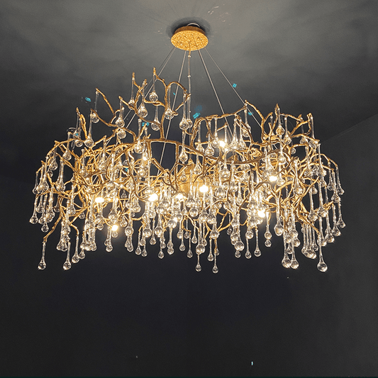 Avis Crystal Rain Branch Chandelier - Lightings Menu
