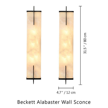 Beckett Alabaster Wall Sconce - Lightings Menu