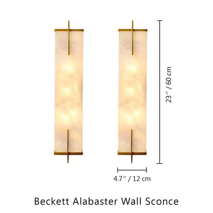 Beckett Alabaster Wall Sconce - Lightings Menu