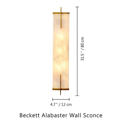 Beckett Alabaster Wall Sconce - Lightings Menu