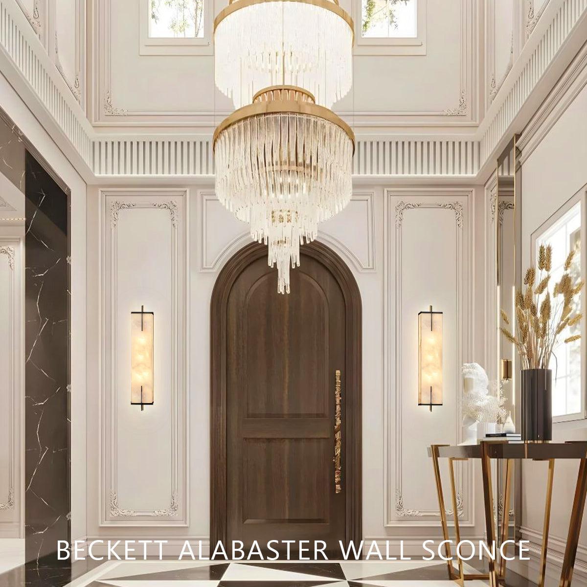Beckett Alabaster Wall Sconce - Lightings Menu