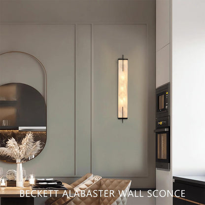 Beckett Alabaster Wall Sconce - Lightings Menu