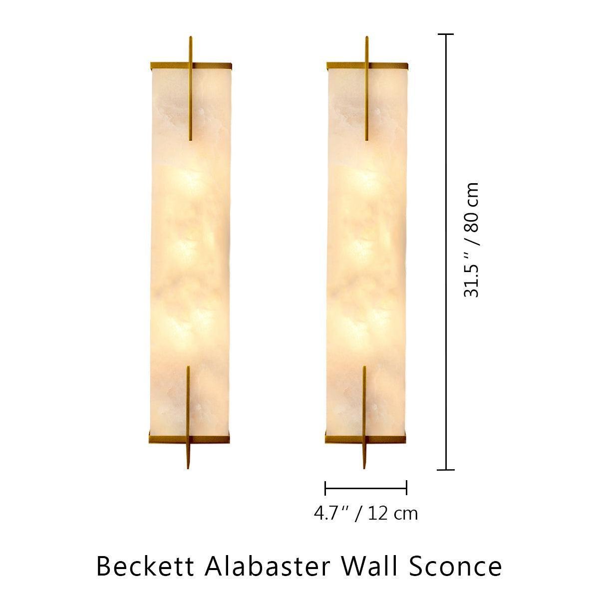 Beckett Alabaster Wall Sconce - Lightings Menu