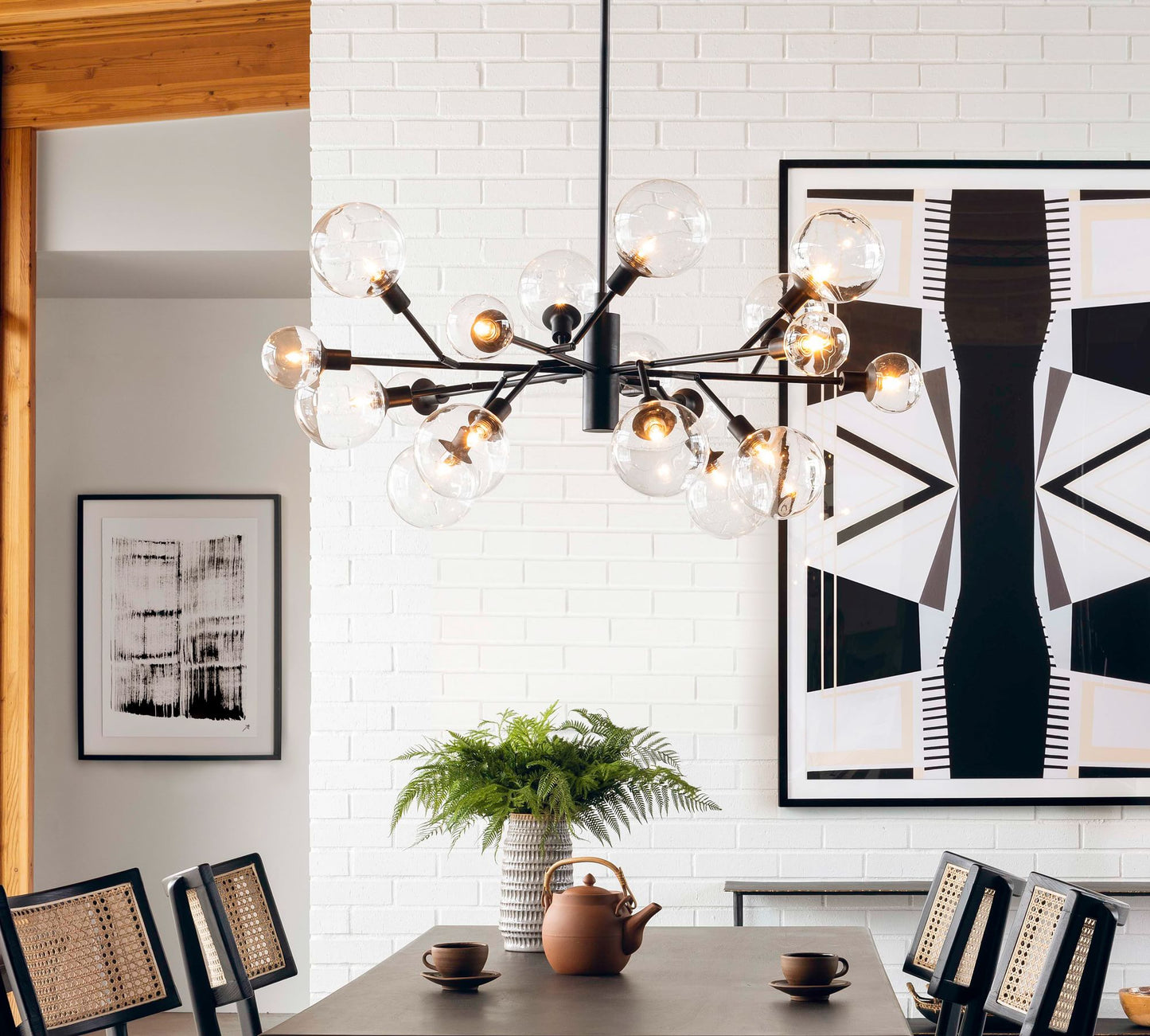 Birchmont Hand - Blown Glass Chandelier 48" - Lightings Menu