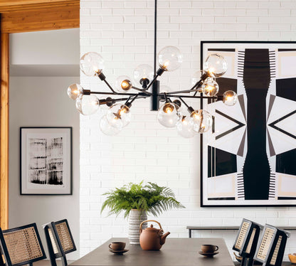 Birchmont Hand - Blown Glass Chandelier 48" - Lightings Menu
