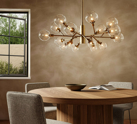 Birchmont Hand - Blown Glass Chandelier 48" - Lightings Menu