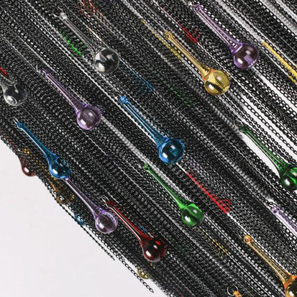 Black Chain Tassel Chandelier - Lightings Menu