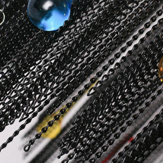 Black Chain Tassel Chandelier - Lightings Menu