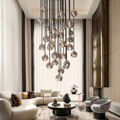 Boule Do Crystal Cluster Round Chandelier - Lightings Menu