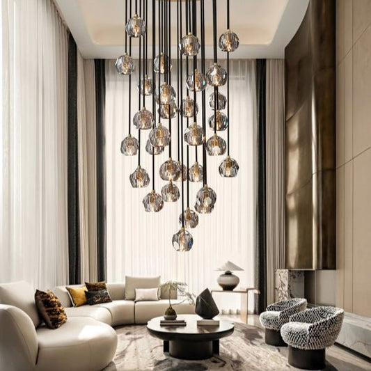 Boule Do Crystal Cluster Round Chandelier - Lightings Menu