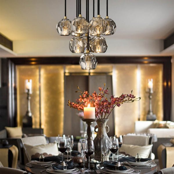 Boule Do Crystal Cluster Round Chandelier - Lightings Menu