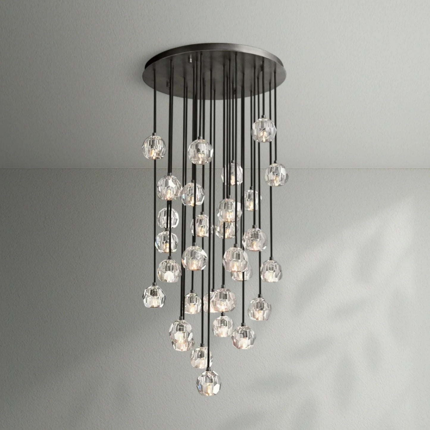 Boule Do Crystal Cluster Round Chandelier - Lightings Menu