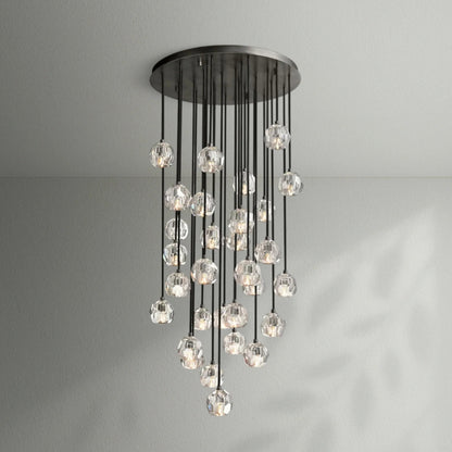 Boule Do Crystal Cluster Round Chandelier - Lightings Menu