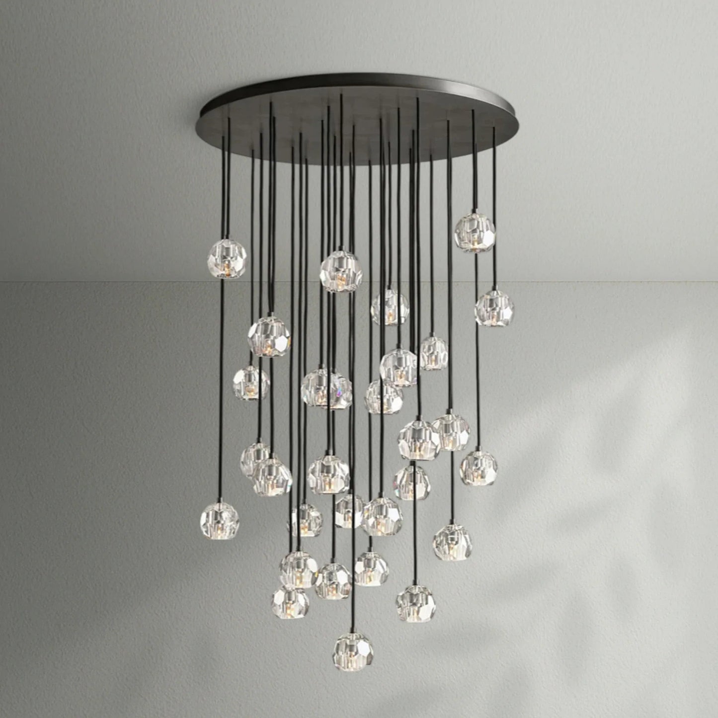 Boule Do Crystal Cluster Round Chandelier - Lightings Menu