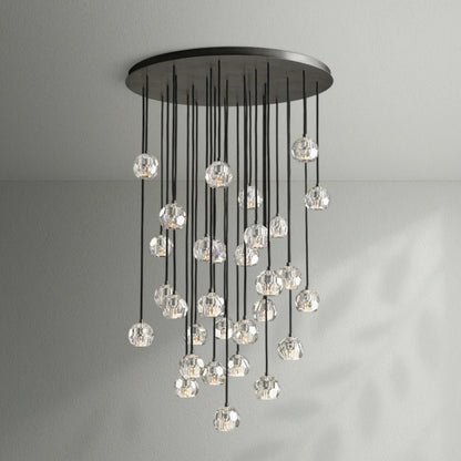 Boule Do Crystal Cluster Round Chandelier - Lightings Menu