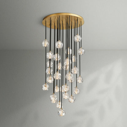 Boule Do Crystal Cluster Round Chandelier - Lightings Menu