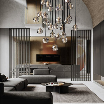 Boule Do Crystal Cluster Round Chandelier - Lightings Menu