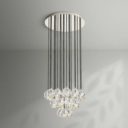 Boule Do Crystal Cluster Round Chandelier - Lightings Menu