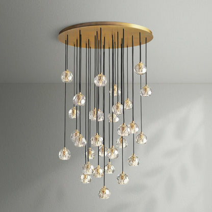 Boule Do Crystal Cluster Round Chandelier - Lightings Menu