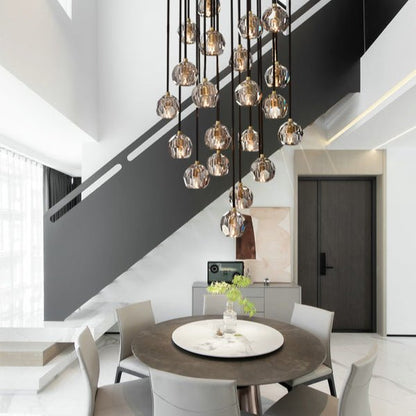 Boule Do Crystal Cluster Round Chandelier - Lightings Menu