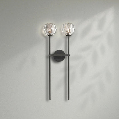 Boule Do Crystal Double Grand Wall Sconce - Lightings Menu
