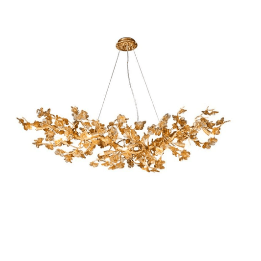 Branch Modern Leaf Linear Chandelier - Lightings Menu