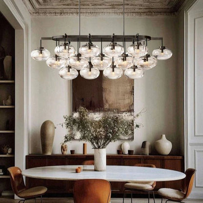 Cabrete Clear Glass Linear Chandelier - Lightings Menu