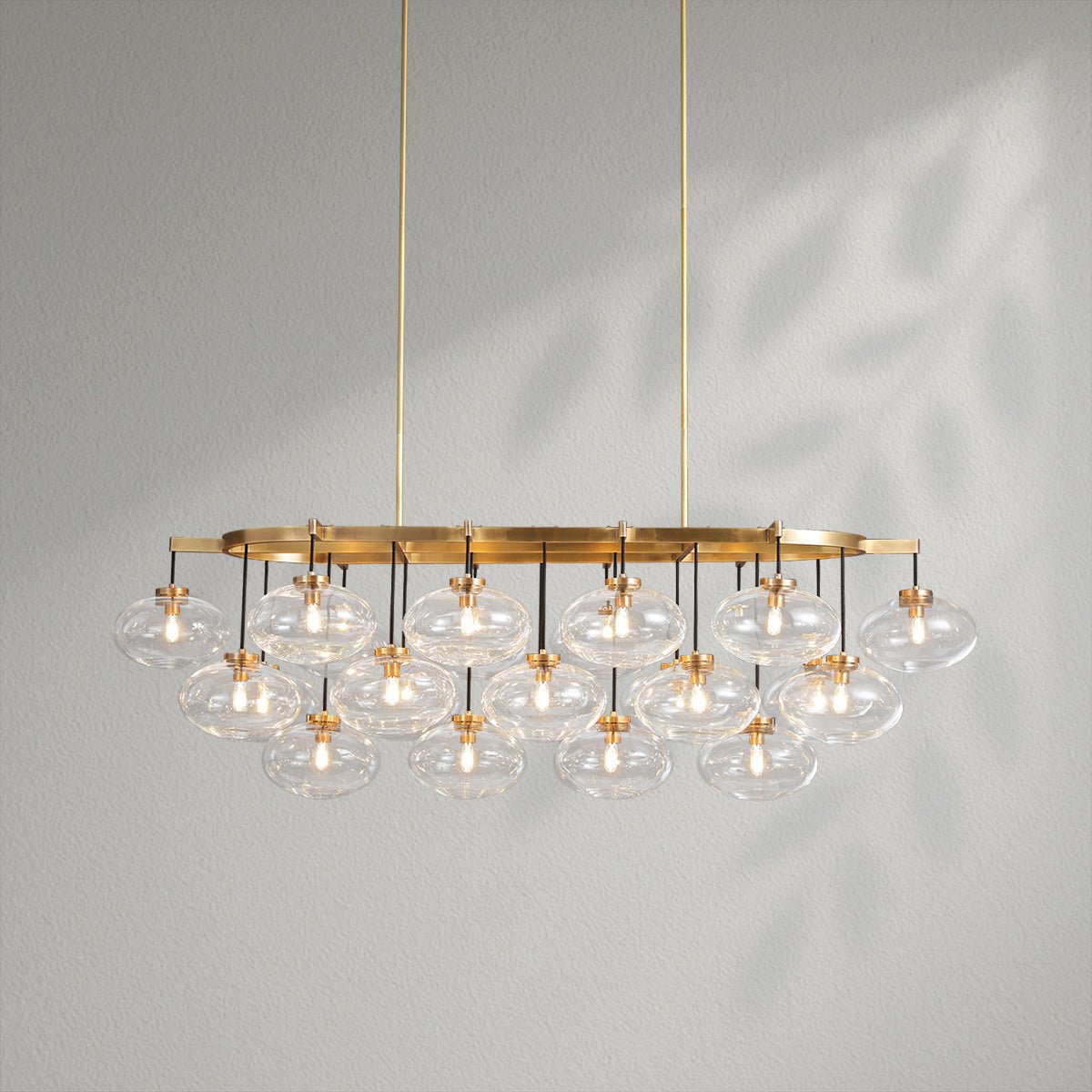 Cabrete Clear Glass Linear Chandelier - Lightings Menu