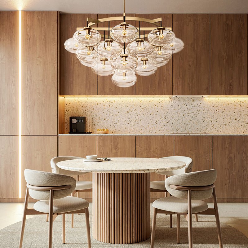 Cabrete Clear Glass Round Chandelier - Lightings Menu