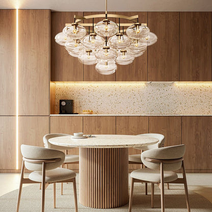 Cabrete Clear Glass Round Chandelier - Lightings Menu