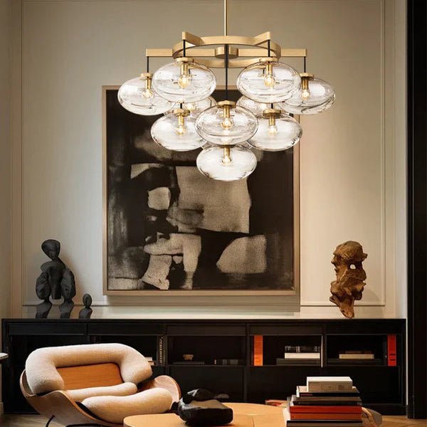 Cabrete Clear Glass Round Chandelier - Lightings Menu