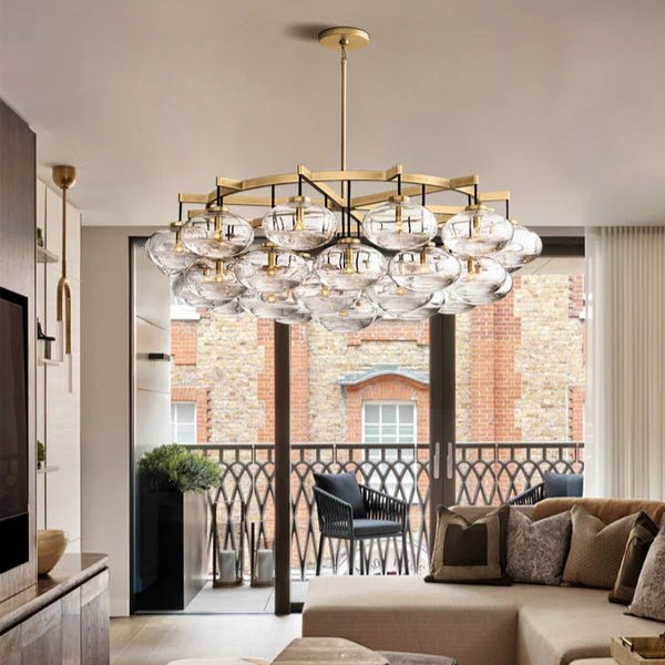Cabrete Clear Glass Round Chandelier - Lightings Menu