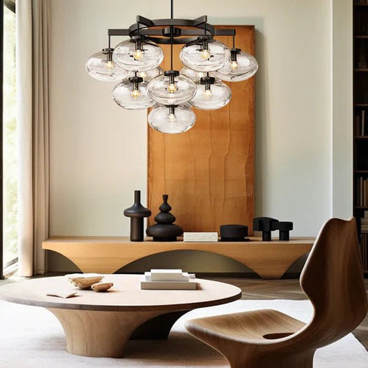 Cabrete Clear Glass Round Chandelier - Lightings Menu