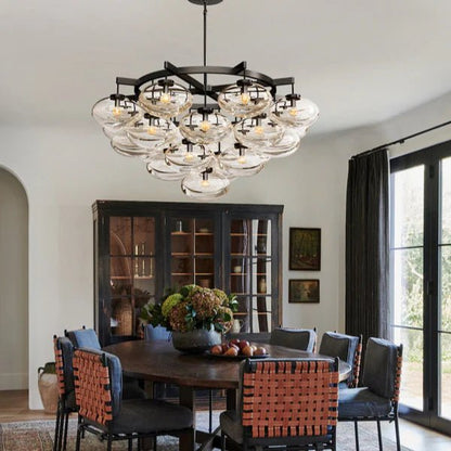 Cabrete Clear Glass Round Chandelier - Lightings Menu