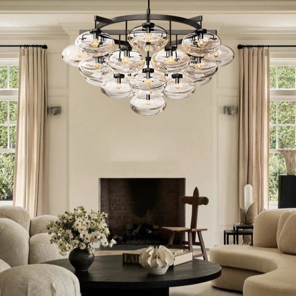 Cabrete Clear Glass Round Chandelier - Lightings Menu