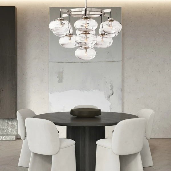 Cabrete Clear Glass Round Chandelier - Lightings Menu