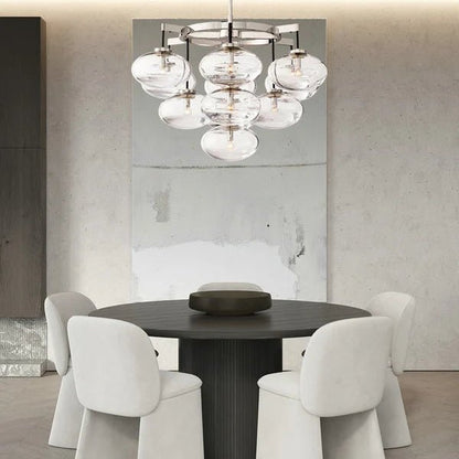 Cabrete Clear Glass Round Chandelier - Lightings Menu