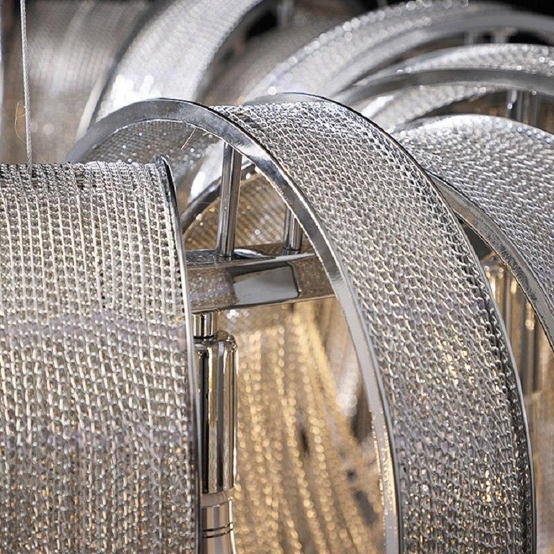 Cadena Aluminum Chain Tassel Chandelier - Lightings Menu