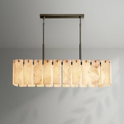 Calametto Onyx Rectangular Chandelier - Lightings Menu