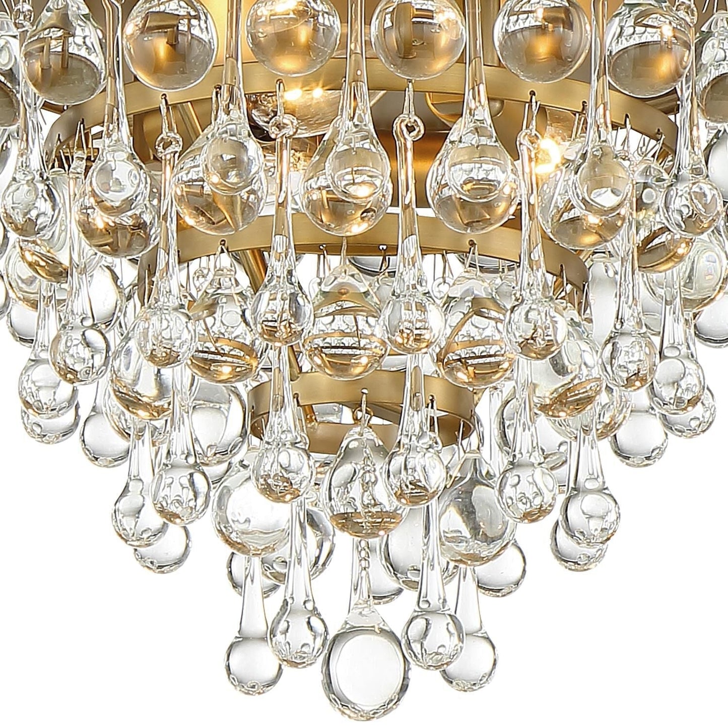 Calypso 10 - Inch 3 - Light Semi Flush Mount Crystal Chandelier - Lightings Menu